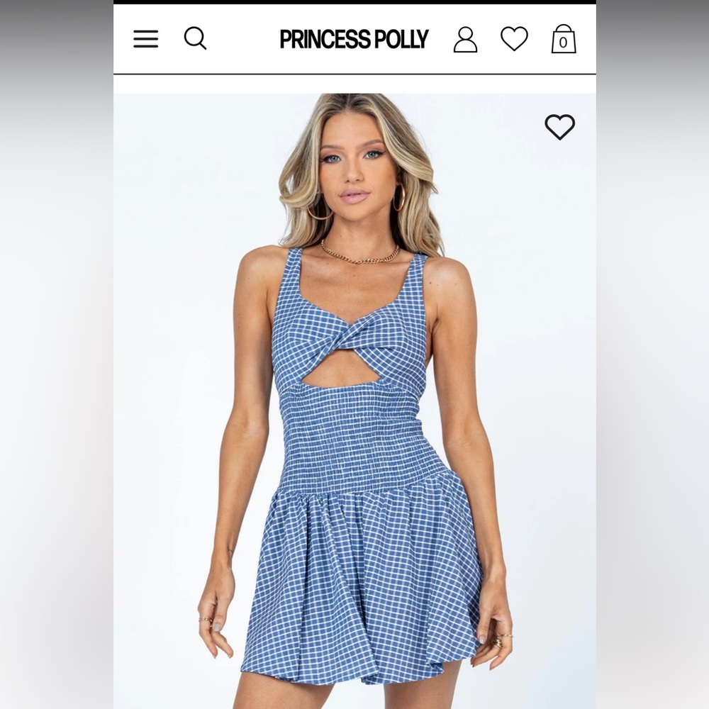 Princess Polly Navy Arden Mini Dress